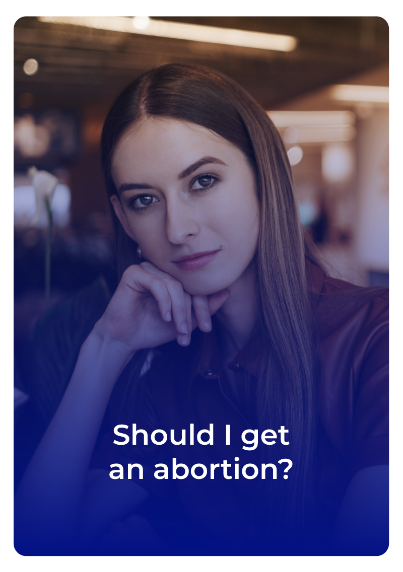 A woman in Columbia, South Carolina wondering "Should I get an abortion?"